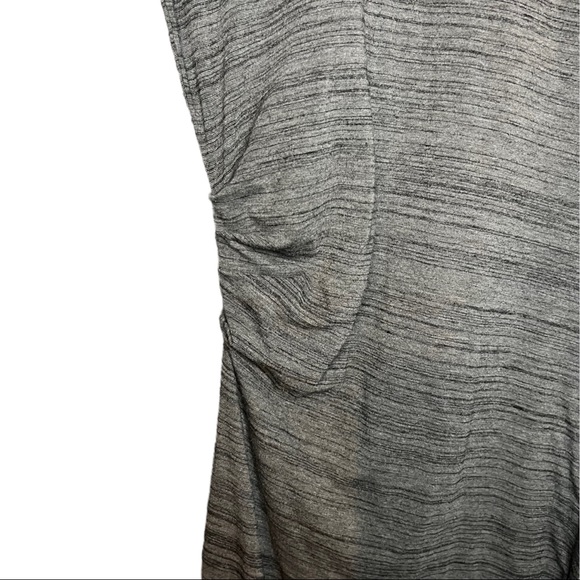 Athleta Downtown Ruched Asymmetrical Midi T-shirt Dress Space Dye M - Picture 4 of 10